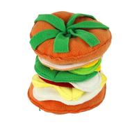 HouseVibe Jouet interactif couineur pour chien, hamburger, jouet couineur, tapis d'enrichissement puzzle pour renifler la recherche de nourriture de toutes races, multicolore, 17 cm