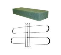 HouseVibe Lot de 4 feuilles d'éponges pour semis pour culture hydroponique sans terre, culture potagère, culture hydroponique, 2,5 x 2,5 x 2,5 cm