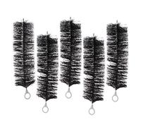 HouseVibe Lot de 5 brosses filtrantes puissantes de filtration et d'adsorption 30 cm en acier inoxydable noir pour filtre d'aquarium, réservoir, cuve - 40 cm - Noir