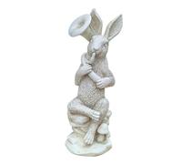 HouseVibe Statue de lapin de jardin en résine - Sculpture décorative d'extérieur - Figurine de dessin animé pour pelouse, cour, patio, paysage - Style C