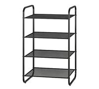 Houseware 3-5 Tier Shoe Rack Storage Black Stackable Small Shoe Rack Stainless Steel Shoe Storage Shelf Organiser, 5030100cm ()