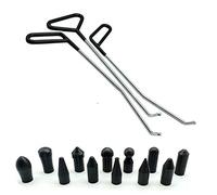 Houshan Kit de réparation sans peinture 6 pièces de tiges de débosselage avec tête de poinçon Kit de débosselage sans peinture pour carrosserie de voiture Suppression de bosses dues à la grêle et de