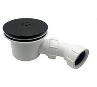 Housler Bac de douche noir mat Turbo Flow - 90 mm - Facile à nettoyer