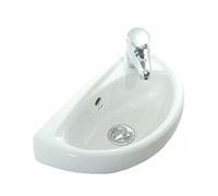 HOUSLER Mini lavabo mural compact pour vestiaire 395 x 233 mm avec mitigeur et vidage