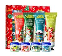 HOUSN Ensemble de Creme Mains Reparatrice Intense et Christmas Hand Cream Baume à Lèvres, Cadeaux de Noël pour Collègues Mère et Femme, Hydratant pour Mains et Lèvres