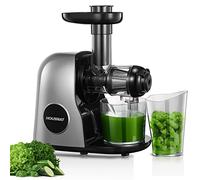 Housnat Extracteur de Jus de Fruits et Légumes, Extracteur Jus avec moteur silencieux, Slow Juicer Nutriments Maximaux - 90% Jus Pureté, Extracteur jus de Fruits et Légumes, Fonction Inverse
