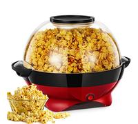 HOUSNAT Machine à pop-corn - Grande capacité de 5,5 l - 800 W - Avec revêtement antiadhésif et surface chauffante amovible - Silencieuse et rapide