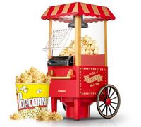 HOUSNAT Machine à Pop Corn, Machine à Pop-corn Rétro Mise à Jour, Air Chaud 1200W pour la Maison, Saine et sans Calorie, Fonctionnement à un Bouton et Facile à Nettoyer, Soirée Cinéma et Noël