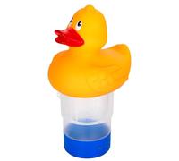 Housolution 11-inch Distributeur Chlore Flottant, Diffuseur de Chlore en Forme de Canard, Doseur Chlore Grande Capacité Réglable pour Piscine, Spa, Aquarium, Intérieure & Extérieure - Jaune & Blanc