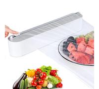Housolution Distributeur Film Alimentaire Magnétique, Coupe-Capsules Amélioré avec Lames Tranchantes, Distributeur Papier Aluminium et Film Pratique, Dérouleur Film Alimentaire pour Cuisine