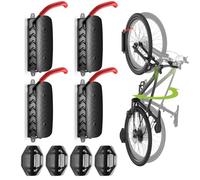 Housolution Support Mural Pivotant pour Vélo, Supports pour Vélo pour le Garage de Montagne, Support de Rangement pour Vélo pour le Garage, Supporte Jusqu'à 66lbs, Facile à Installer (4 Paquet)