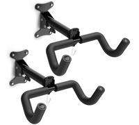 Housolution Support mural pour vélo-Support de Garage Ajustable en Acier au Carbone, Rembourré de Mousse EVA, pour Vélos de 48,5 livres, Support peu Encombrant pour le Garage et l'Appartement, 2 Pack