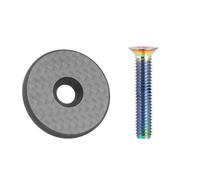 HOUSON Capuchon de potence de vélo en fibre de carbone - Pour vélo de course, VTT, BMX (31,8 mm)