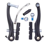 HOUSON Ensemble de freins V-Brake en alliage d'aluminium pour VTT - Ensemble complet avec plaquettes de frein, boîtier de câble et accessoires de montage - Compatibilité universelle