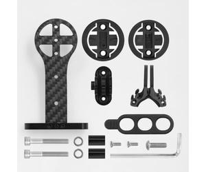 HOUSON Support d'ordinateur de vélo en fibre de carbone, support de guidon intégré pour vélos de route, compatible avec les caméras et lumières Garmin Edge, Bryton, et GoPro