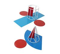 Housoutil 1 Ensemble Modèle Éducatif de Démonstration de Surface de Cône Cylindre et Ensemble pour Apprentissage des Formes Géométriques Pédagogique Sûr et Démontable