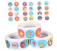 Housoutil 1 Jeu Autocollants Récompense Garçon Fille De Stickers Adorables Pour Enseignants Autocollants Cartoon Multifonctionnels Pour Motiver Et Récompenser Élèves 3 Rouleaux