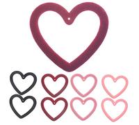 Housoutil 1 Jeu Pendentif D'amour Bricolage Charme De Coeur D'or Collier En Forme De Cœur Charme De La Saint-valentin Charmes De Coeur En Plastique Accessoires Bijoux Coeur Résine 8 Pièces
