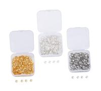 Housoutil 1 Jeu Pendentifs Créatifs Fer Forme De Fleurs Creuses Boîtes De Accessoires Diy Pour Bracelets Et Décorations Or Blanc 3box