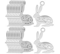 Housoutil 1 Jeu Pendentifs Lapin Métalliques Acier Inoxydable Pour Bijoux Diy Charms Rabbit Pour Bracelets Colliers Porte Clés Et Accessoires Créatifs 20 Pièces