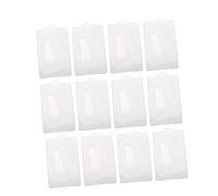 Housoutil 1 Jeu Porte Cartes Identité Transparent avec Ouverture pour Cartes De Bus De Banque Et Adhésion Blanc 12 Pièces