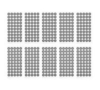 Housoutil 10 Feuilles de Marqueurs Réfléchissants pour Numérisation 3D, Points de Repère Autocollants 6 Mm, Film Solide 0,15 Mm D'épaisseur, 50 Points par Feuille, Compatibles Scanners 3D