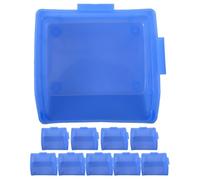 Housoutil 10 Pièces Boîte de Rangement Quincaillerie en Plastique Épais Bleu Grosse Capacité et Résistance aux Chutes, pour Organiser Outils et Pièces Détachées