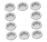 Housoutil 10 Pièces Boîte Métallique Ronde Hermétique pour Biscuits et Bonbons Boîte de Rangement Décorative avec Couvercle Scellé pour Pâtisseries et Confiseries