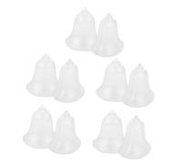 Housoutil 10 Pièces Boîtes à Bonbons Transparentes Forme de Cloche de Noël Ornements Suspendus Plastique Décoration Intérieure de Noël et Petits Objets