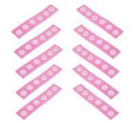 Housoutil 10 Pièces Bonnet de Bain Garçon et Filles en Silicone Rose Sangle de Réglage Robuste et Couverture Étendue, Ajustable pour Bébé Lors du Bain