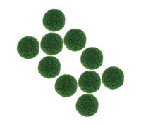 Housoutil 10 Pièces Boules Herbe Artificielles Miniatures Décor de Paysage Synthétique sans Entretien Sphères de Gazon Réalistes pour Maquettes Dioramas Décorations de Maison de Poupée