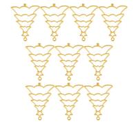 Housoutil 10 Pièces Breloque Pendentif Arbre de Noël en Alliage de Zinc Doré pour Fabrication de Bijoux Diy, Cadre Métallique Épais, Design Délicat et Élégant pour Décoration Festive
