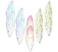 Housoutil 10 Pièces Breloques Ravissantes en Résine pour Fabrication Bijoux, Pendentifs Ailes de Libellule Délicats, Accessoires DIY pour Colliers et Bracelets Couleur Aléatoire