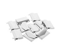 Housoutil 10 Pièces Médaillon Photo Pendentifs Pour Collier Mesdames Délicat Nom or Vide Mémoire De Bouquet De Pendentif Médaillon Noir De Bijoux Acier Au Titane Silver