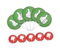 Housoutil 10 pièces Palettes de Vote Double Face Plastique Lot de Paddles pour Classe Outils de Réponse Portables pour Enseignants Supports pour Questions Oui Non Salle de Classe