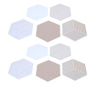 Housoutil 10 Pièces Panneau Mural en Feutre Hexagonal, Installation | Surface Douce en Fibre, du Bruit, Agencement Flexible, pour Photos et Rappels, Salle de Classe