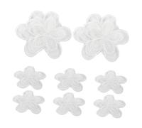 Housoutil 10 Pièces Patches Dentelle Organza Auto Adhésifs Sans Couture Réparations et Décorations Brodées pour Robes et Jupes Appliques Tissu pour Couture DIY