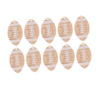 Housoutil 10 Pièces pendentif rugby accessoires breloques pour la fabrication de bijoux charms pour bracelet ballon rugby charmes de balle de sport charmes de rugby bricolage Acrylique