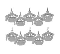 Housoutil 10 pièces Pendentifs Forme de Chapeau de Diplômé Inoxydable Lot pour Fabrication de Bijoux Accessoires de Fête de Remise des Diplômes Décorations Symboliques Accomplissement