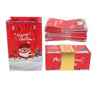 Housoutil 10 Pièces Présent Rouge Pliable à Pop-up pour Anniversaire et Noël, Design Créatif en Papier, Apporte Surprise et Toutes les Fêtes