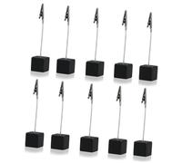 Housoutil 10 pièces Support Photo Cube Noir avec Clip pour Notes et Mémo de Inoxydable pour Bureau et Maison Pratique pour Tâches Inattendues et Organisation