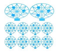 Housoutil 10 Pièces Support pour Plantes Plateau Porte-pastèque en Plastique Bleu, Support de Jardinage pour Pastèque et Fruits, pour Jardins et Fermes, Maintien Sécurisé