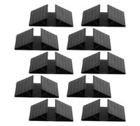 Housoutil 10 Pièces Support Triangulaire en Abs Robuste pour Clôture pour Animaux de Compagnie Noire, Base de Soutien Renforcée pour Stabilisateur de Porte Extérieur