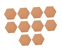 Housoutil 10 pièces Tableau Hexagonal Liège Adhésif Lot de Panneaux pour Messages et Photos Décoration Murale Éléganete et Fonctionnelle