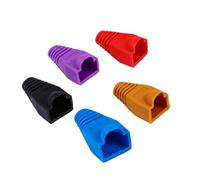 Housoutil 100 Pcs Cache de Prise Réseau Rj45 en Plastique, Protège Câble Ethernet de 0,6-0,65mm Pliures, Facile à Entretenir pour Connecteurs 8p8c Plusieurs Styles