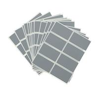 Housoutil 100 pièces Autocollants à Gratter Rectangulaires DIY Étiquettes Adhésives Autocollantes pour Cartes Personnalisables Jeu Anniversaire et Scrapbooking Gris