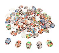 Housoutil 100 Pièces Cabochons Verre Transparent pour Diy Accessoires Artisanaux Style Masque