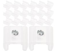 Housoutil 100 Pièces Clip de Fixation LED en Plastique Blanc pour Bande Lumineuse 12-14mm, Portable et Fiable Vis D'un Côté, pour Installation Extérieure et Intérieure