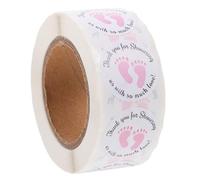 Housoutil 1000 pièces Étiquettes Autocollantes Roses Stickers Remerciement pour Sac Shower Décoration Auto-adhésive pour Fête