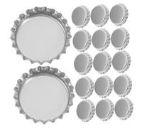 Housoutil 100pièces Bouchons De Bouteille Argentés Plats Pour Diy Et Loisirs Créatifs